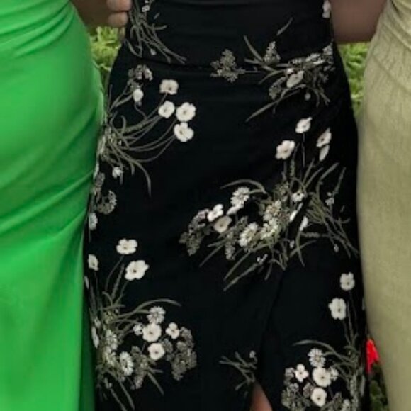 Reformation Juliette Dress Black Floral 0 - Picture 4 of 4